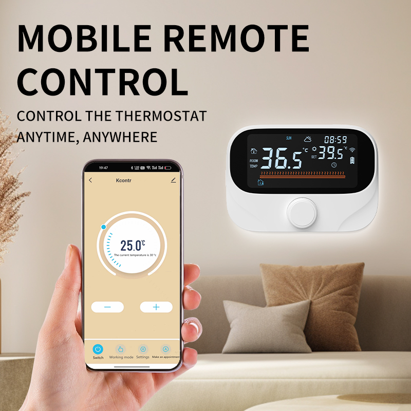 Умный термостат Tuya с Wi‑Fi и переключаемым отображением в °C/°F